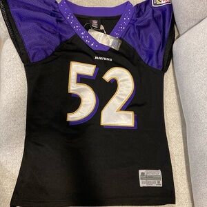 Womens Baltimore Ravens Ruffle Jersey NWT